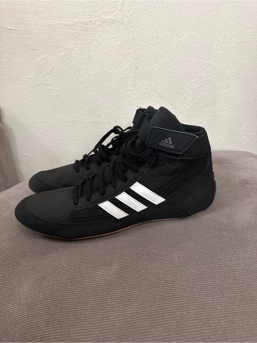 Adidas Havoc HVC Men Wrestling Shoes size 12 Boxing MMA Combat Black White